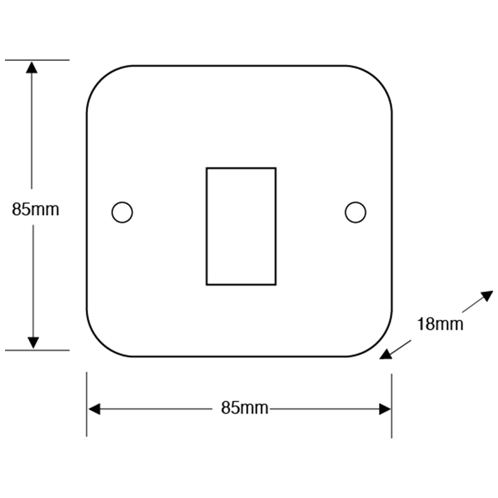 ASEC White Momentary 1 Gang Exit Switch