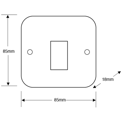 ASEC White Momentary 1 Gang Exit Switch