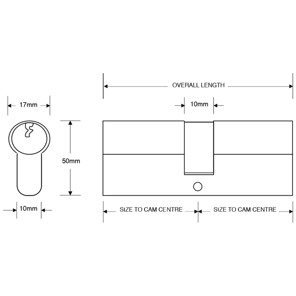 ASEC 5-Pin Euro Double Cylinder