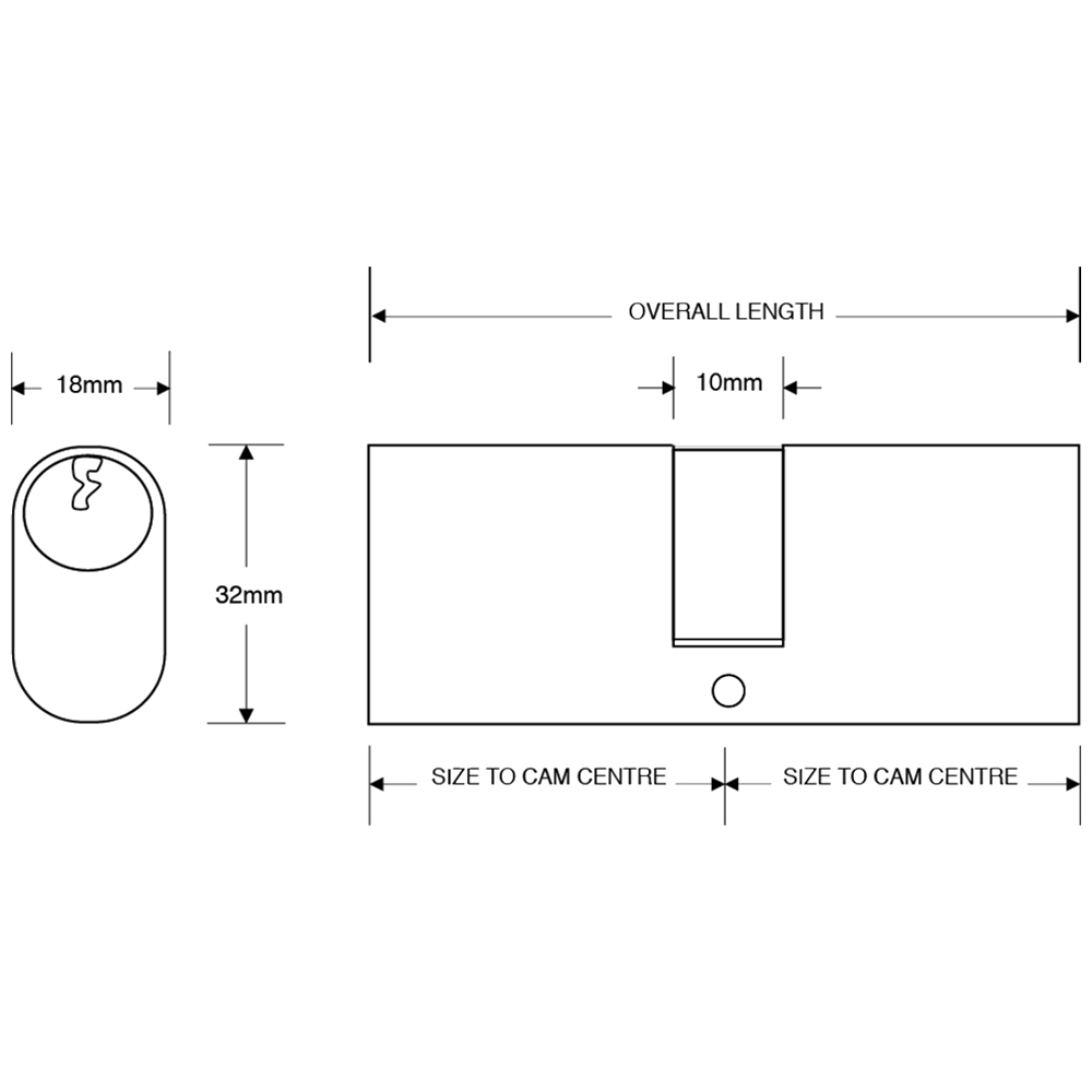 ASEC 5-Pin Oval Double Cylinder