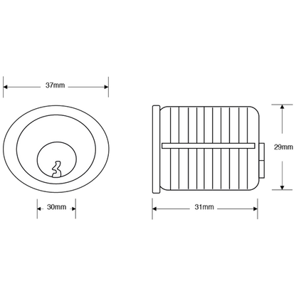 ASEC 5-Pin Screw-In Cylinder