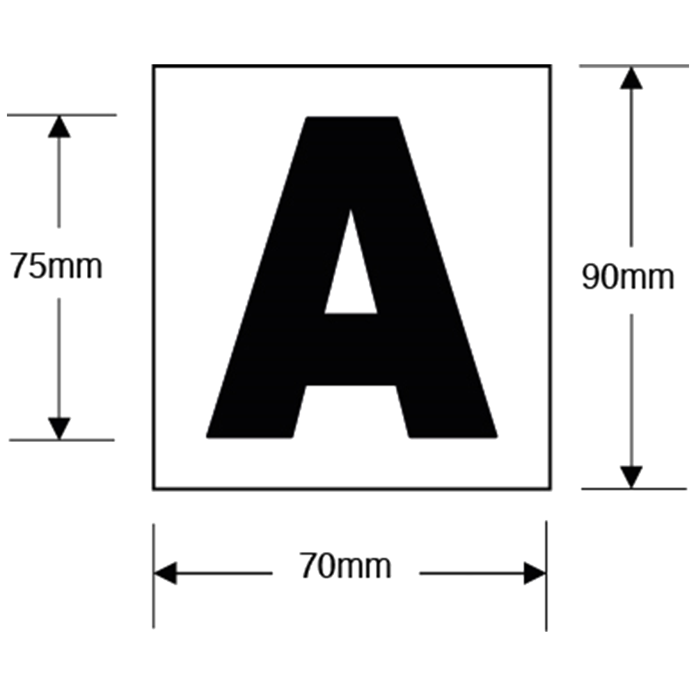 ASEC 75mm Brass Letters & Numerals