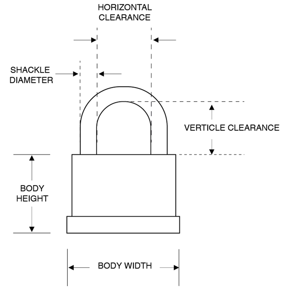 ASEC 787 & 797 Open Shackle Laminated Padlock