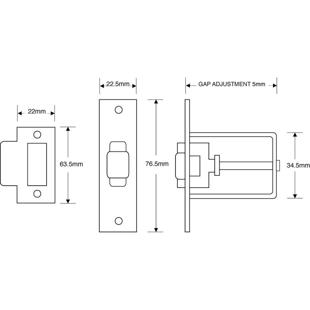 ASEC Adjustable Roller Catch