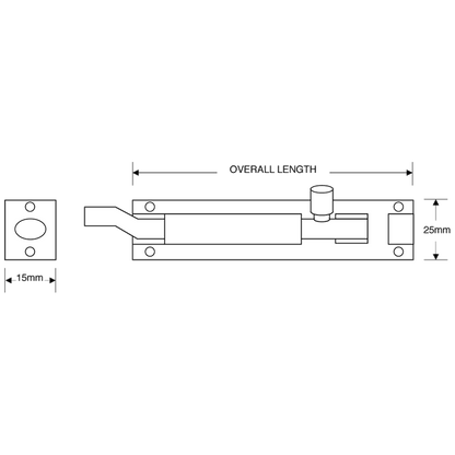 ASEC Brass Necked Barrel Bolt