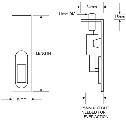 ASEC Straight Flush Bolt