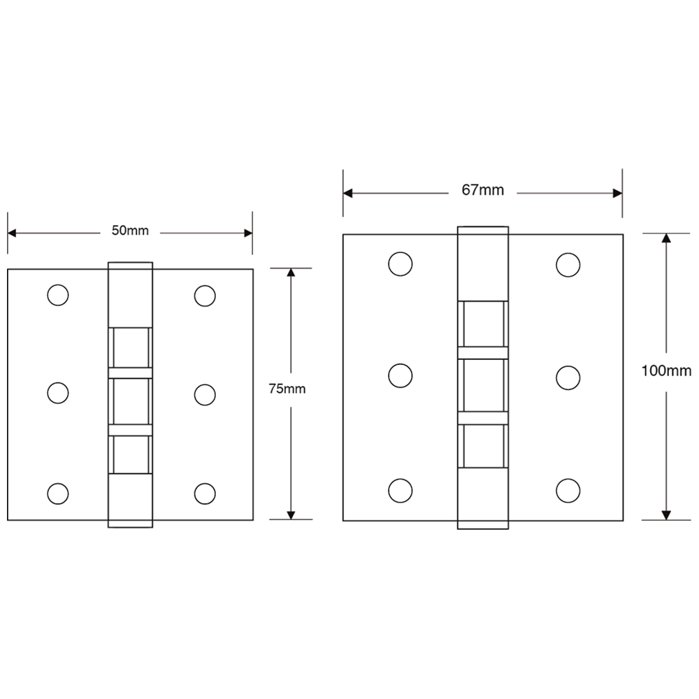 ASEC Double Steel Washer Hinge