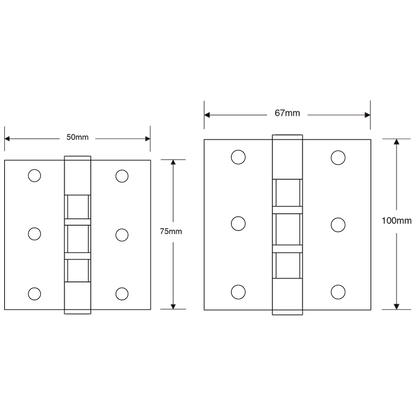 ASEC Double Steel Washer Hinge