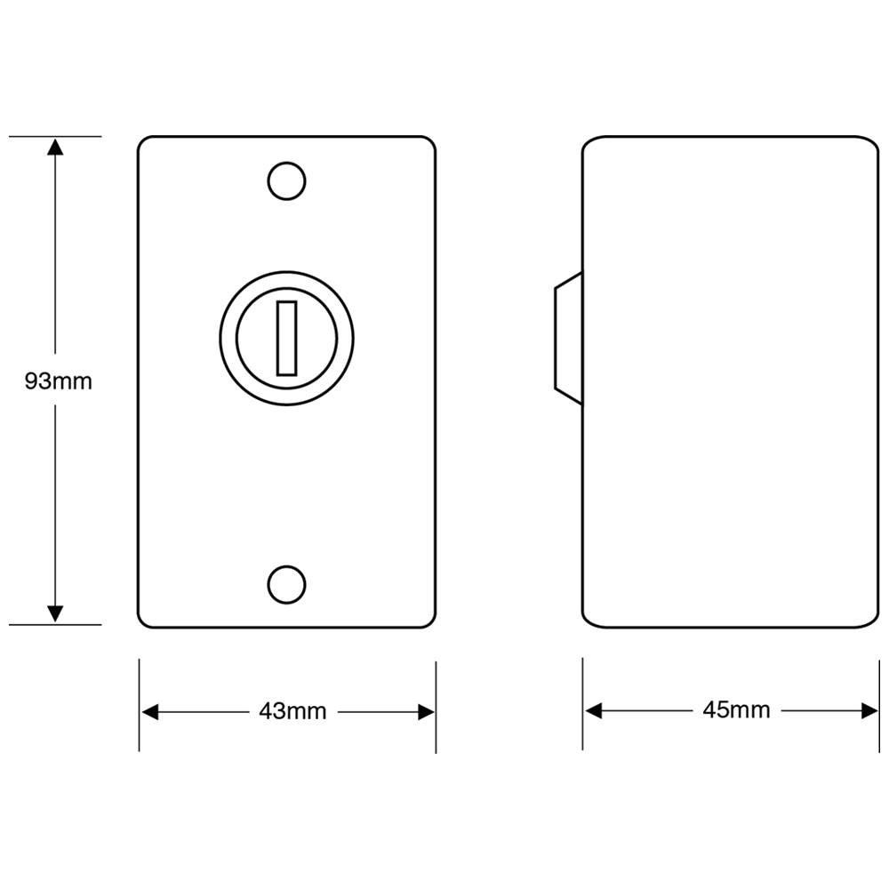 ASEC Narrow Style Key Switch