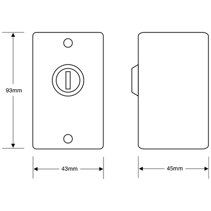 ASEC Narrow Style Key Switch