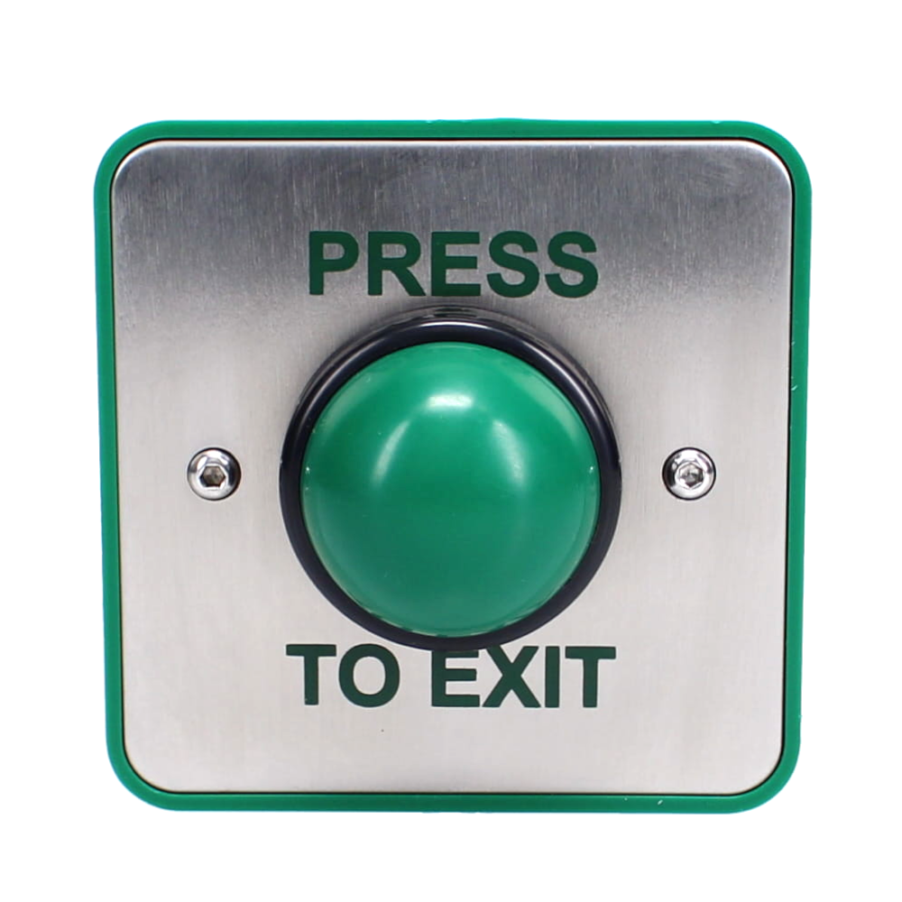 ASEC Press To Exit Green Dome Button With Tamper Proof Collar