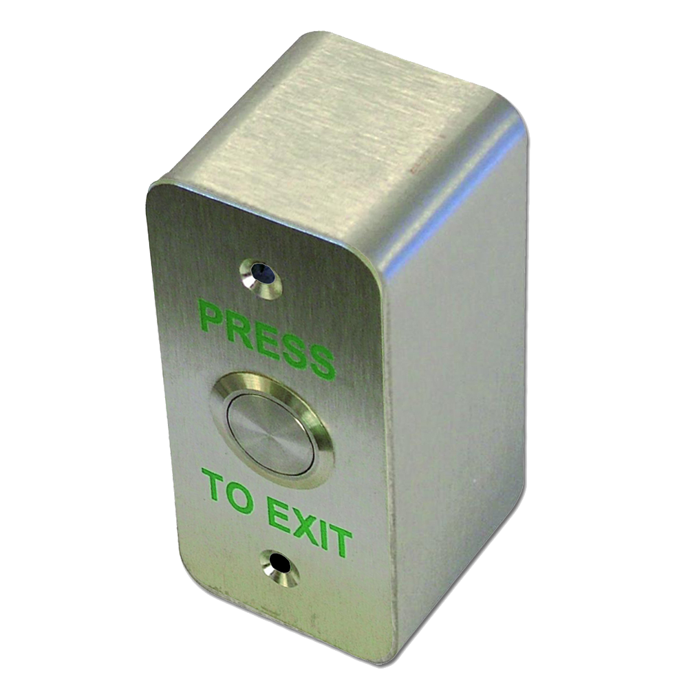 ASEC Press To Exit Narrow Style Surface Button Stainless Steel