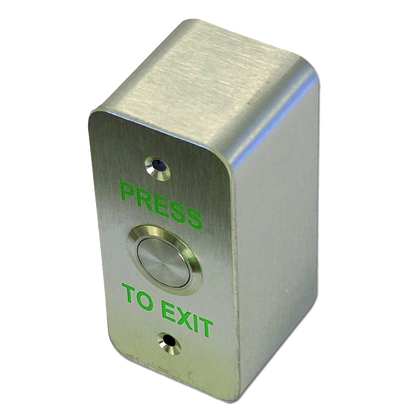 ASEC Press To Exit Narrow Style Surface Button Stainless Steel