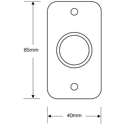 ASEC Press To Exit Narrow Style Surface Button Stainless Steel