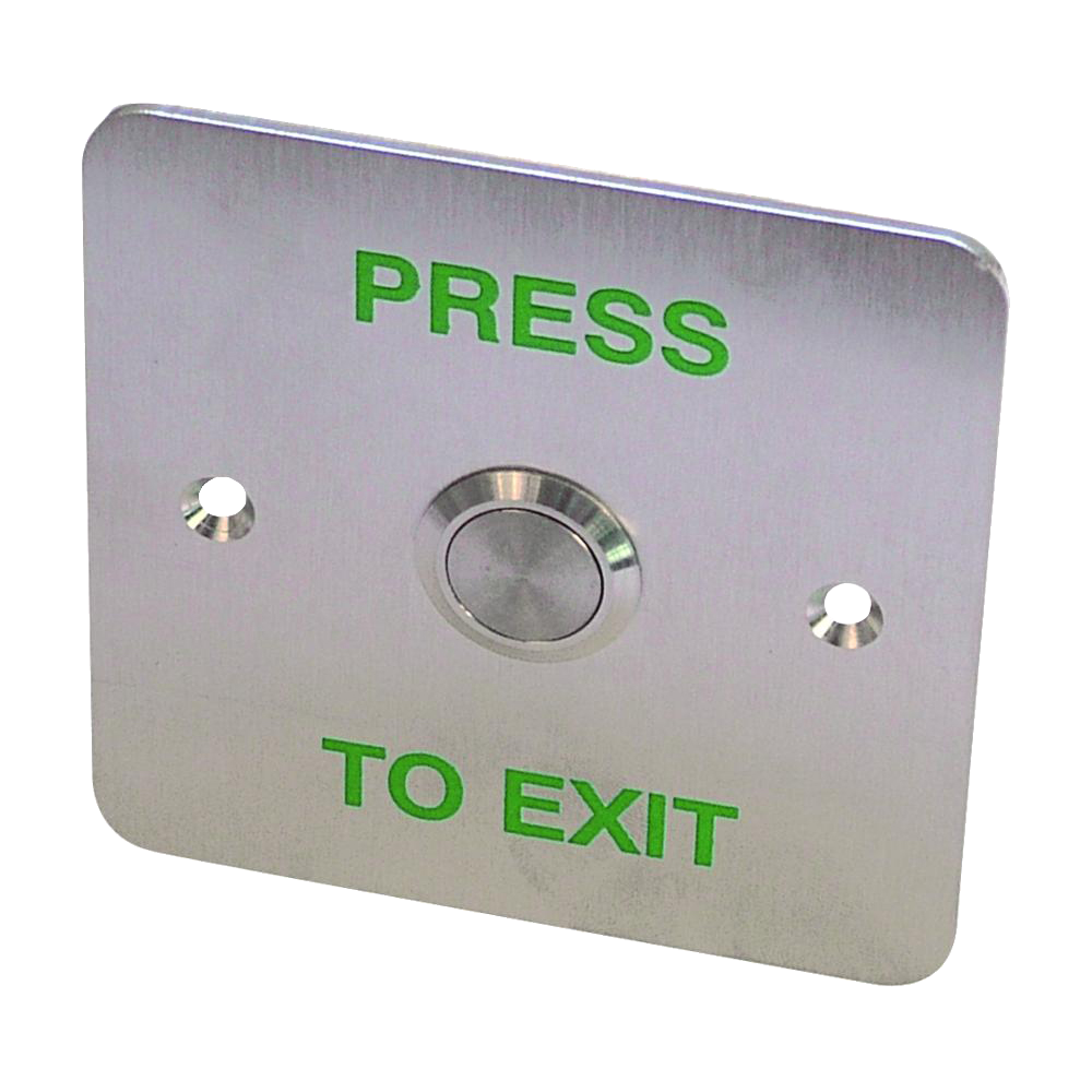 ASEC Press To Exit Stainless Steel Surface 1 Gang Button