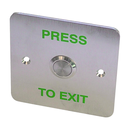 ASEC Press To Exit Stainless Steel Surface 1 Gang Button