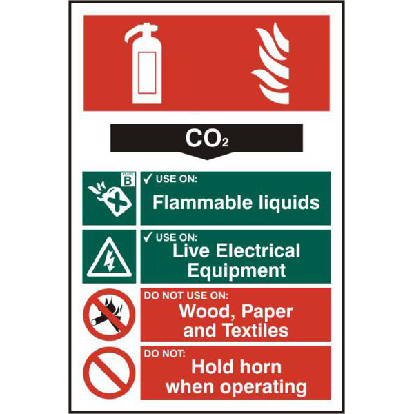 ASEC Fire Extinguisher 200mm x 300mm PVC Self Adhesive Sign