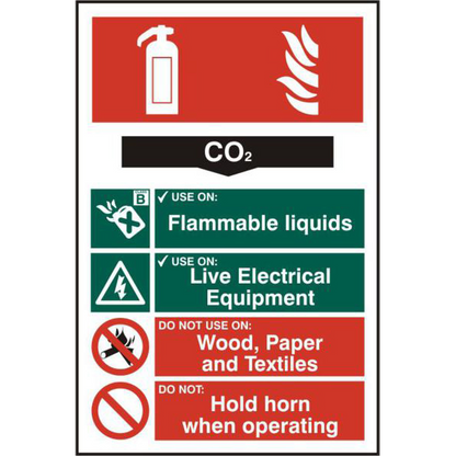 ASEC Fire Extinguisher 200mm x 300mm PVC Self Adhesive Sign