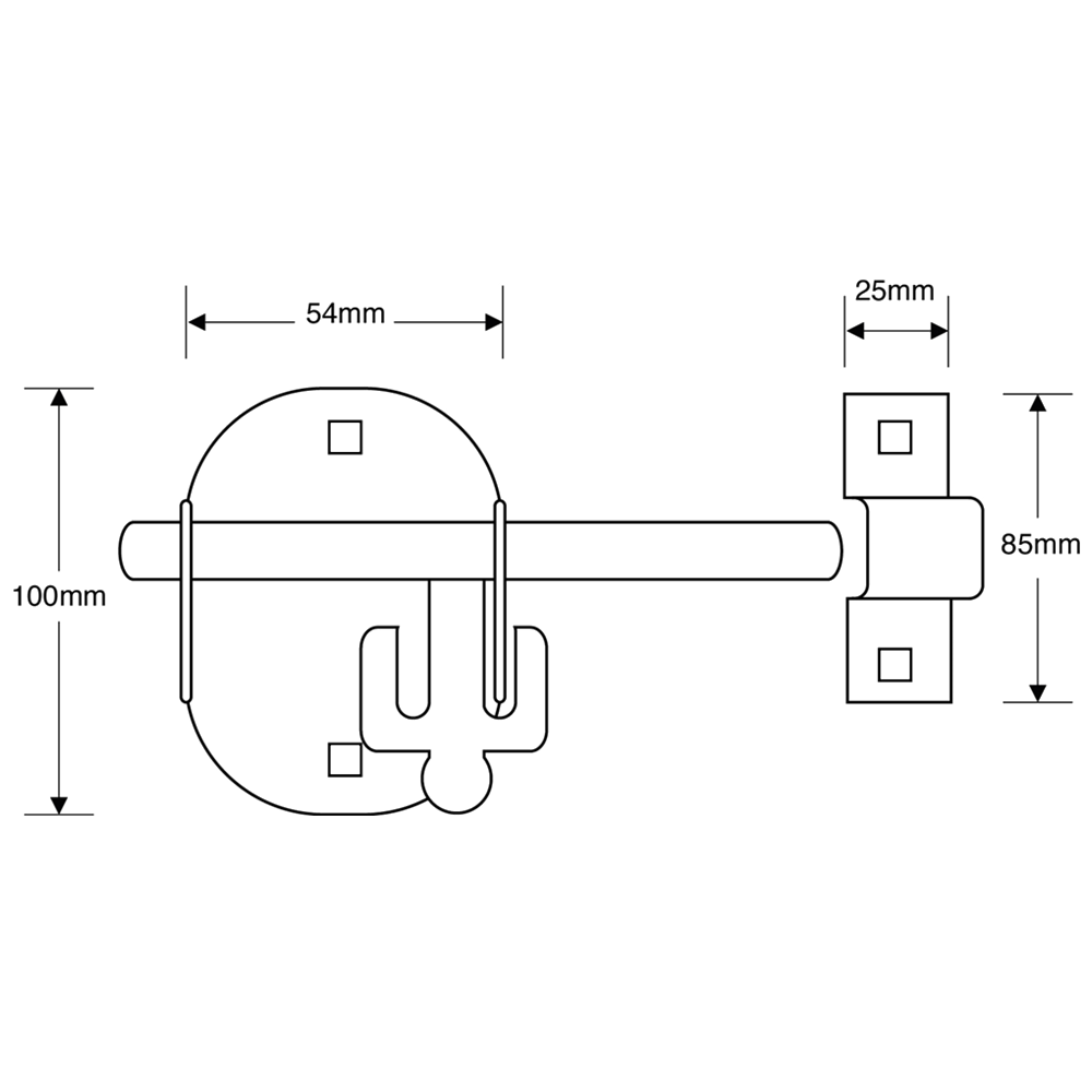 ASEC Oval Padbolt