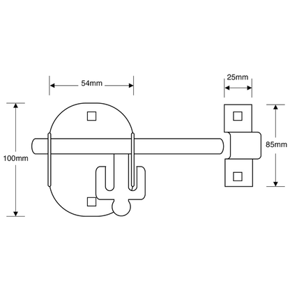 ASEC Oval Padbolt