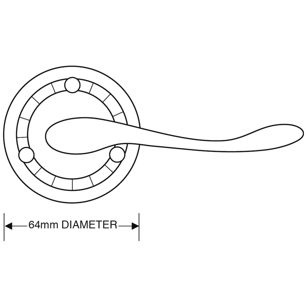 ASEC Georgian Round Rose Latch Furniture