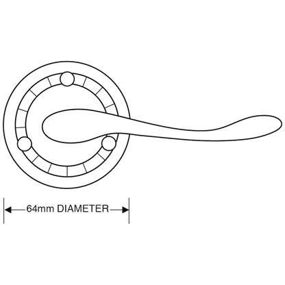 ASEC Georgian Round Rose Latch Furniture