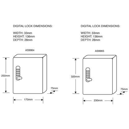 ASEC Key Cabinet With Electronic Digital Lock