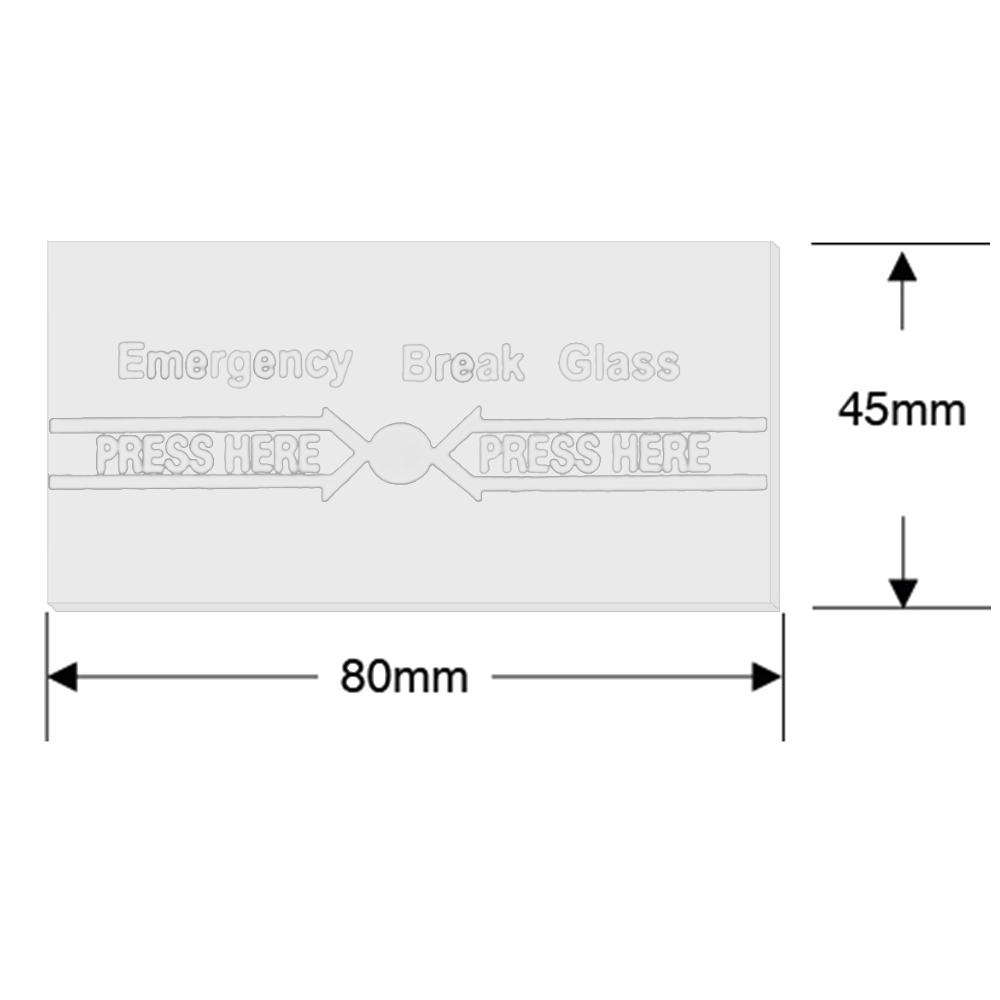 ASEC Spare Glass For Call Point