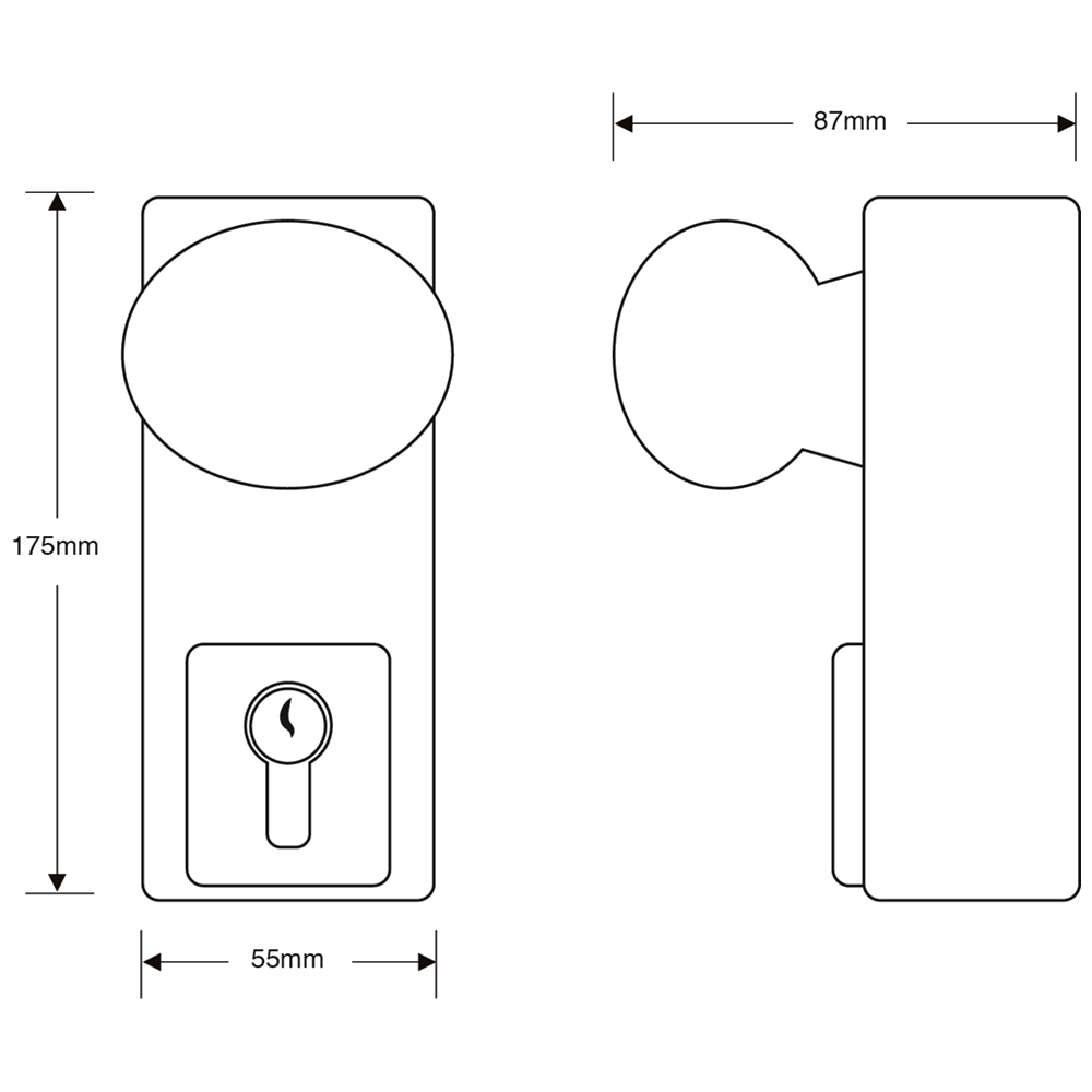 ASEC Knob Operated Outside Access Device