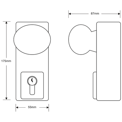 ASEC Knob Operated Outside Access Device