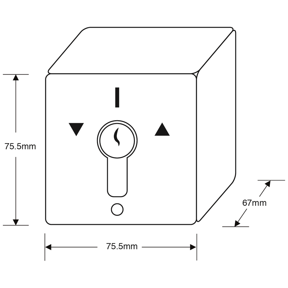 ASEC Roller Shutter Keyswitch With Cylinder