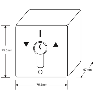 ASEC Roller Shutter Keyswitch With Cylinder