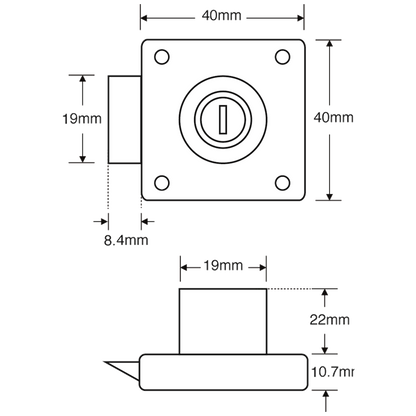 ASEC Spring Bolt Cylinder Till Lock