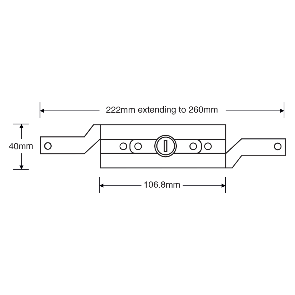 STEEL-LINE SLINE0010Inline Steel Roller Door Lock