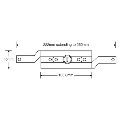 STEEL-LINE SLINE0010Inline Steel Roller Door Lock