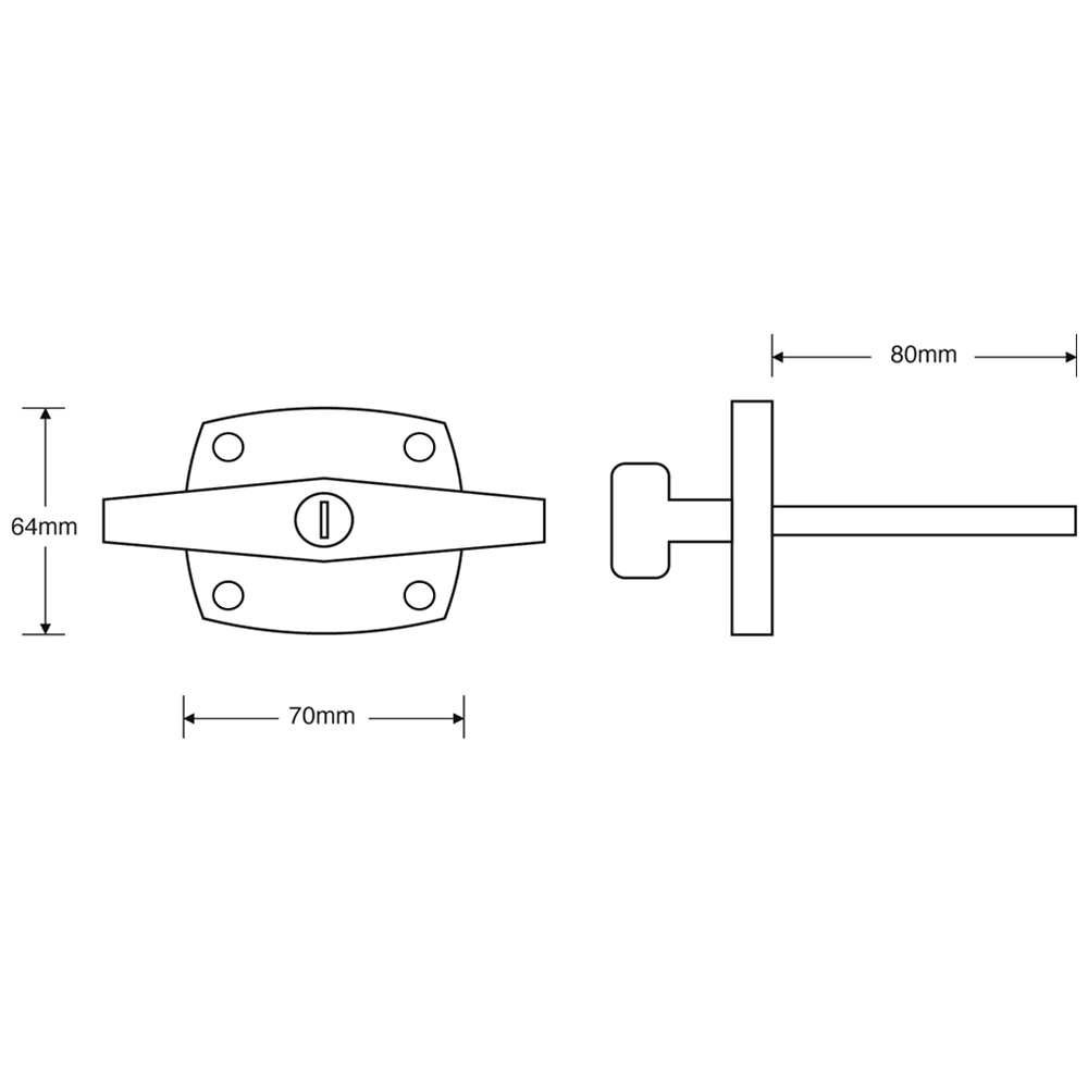 BIRTLEY BIR0020 Easyfix T Locking Garage Door Handle