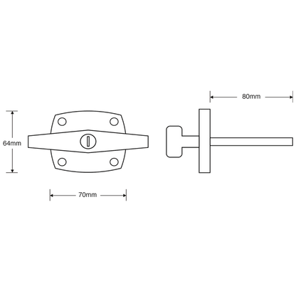 BIRTLEY BIR0020 Easyfix T Locking Garage Door Handle