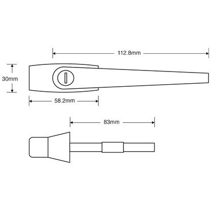 GARADOR GAR0070 Car Type Locking Garage Door Handle