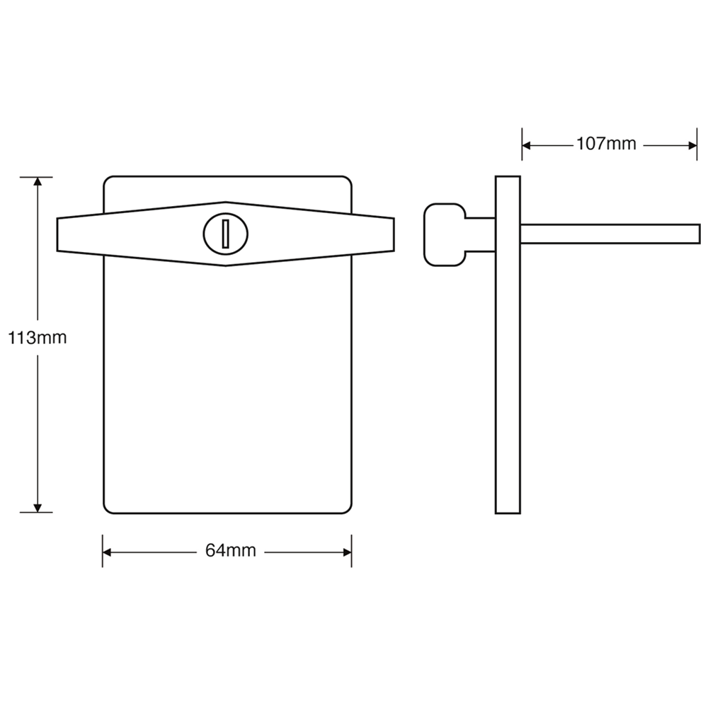 GARADOR T Locking Garage Door Handle