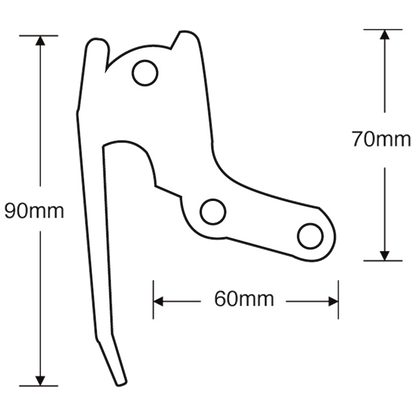 GARADOR GAR0085 Push Handle & Pin Garage Door Lock