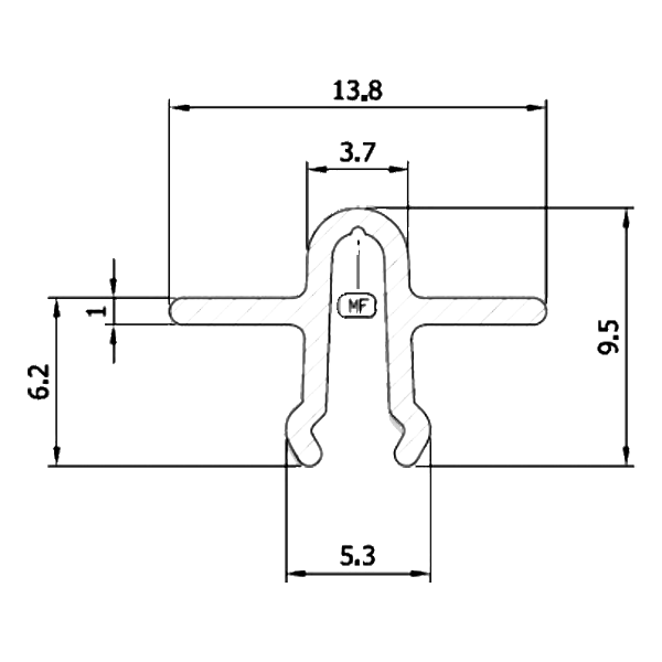 ASEC Veka Snap It Patio Track