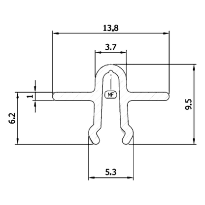 ASEC Veka Snap It Patio Track