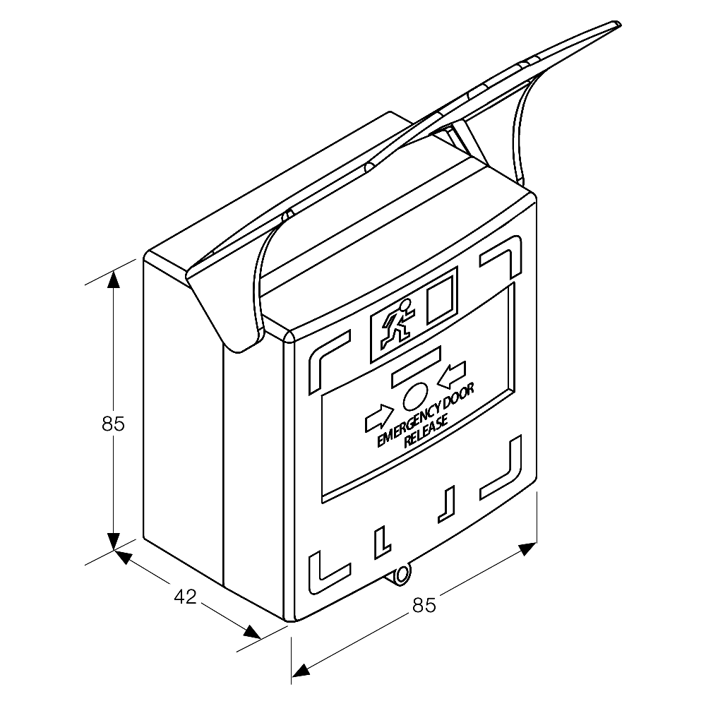 ASEC Resettable Illuminated Triple Pole Call Point