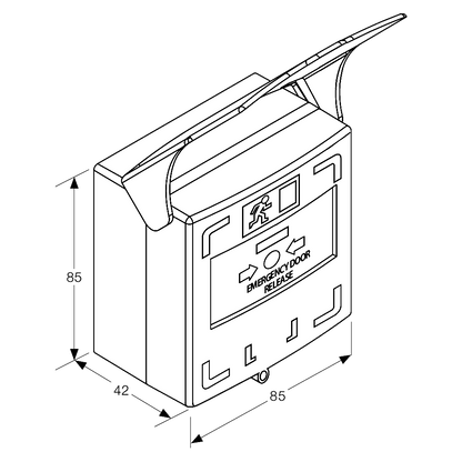 ASEC Resettable Illuminated Triple Pole Call Point