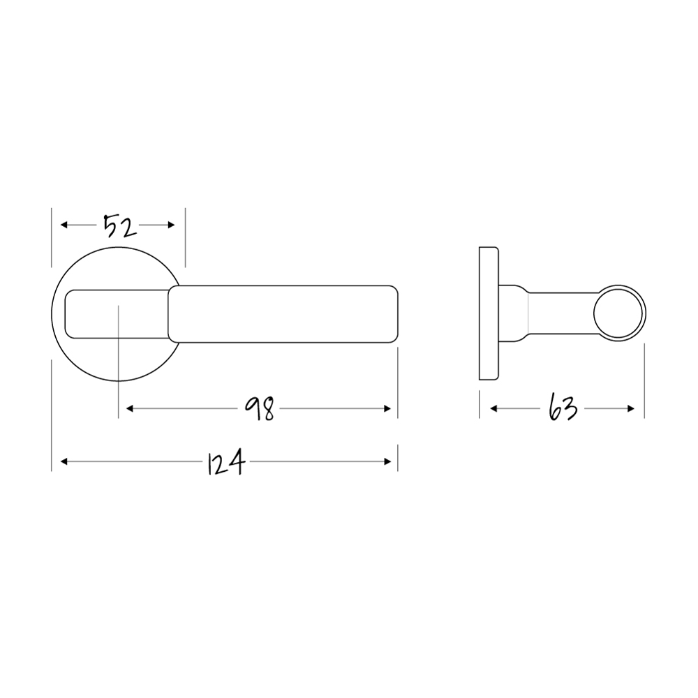 ASEC URBAN Boston Lever on Round Rose Door Furniture