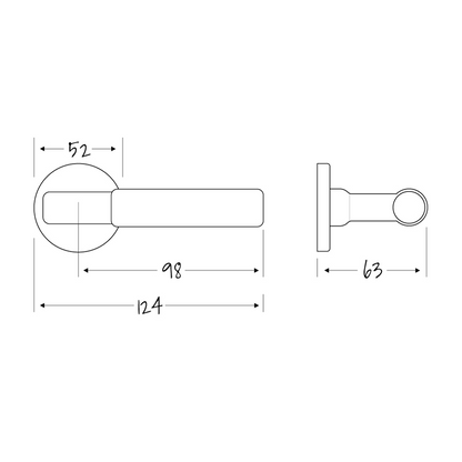 ASEC URBAN Boston Lever on Round Rose Door Furniture