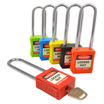 ASEC Safety Lockout Tagout Padlock Long Shackle