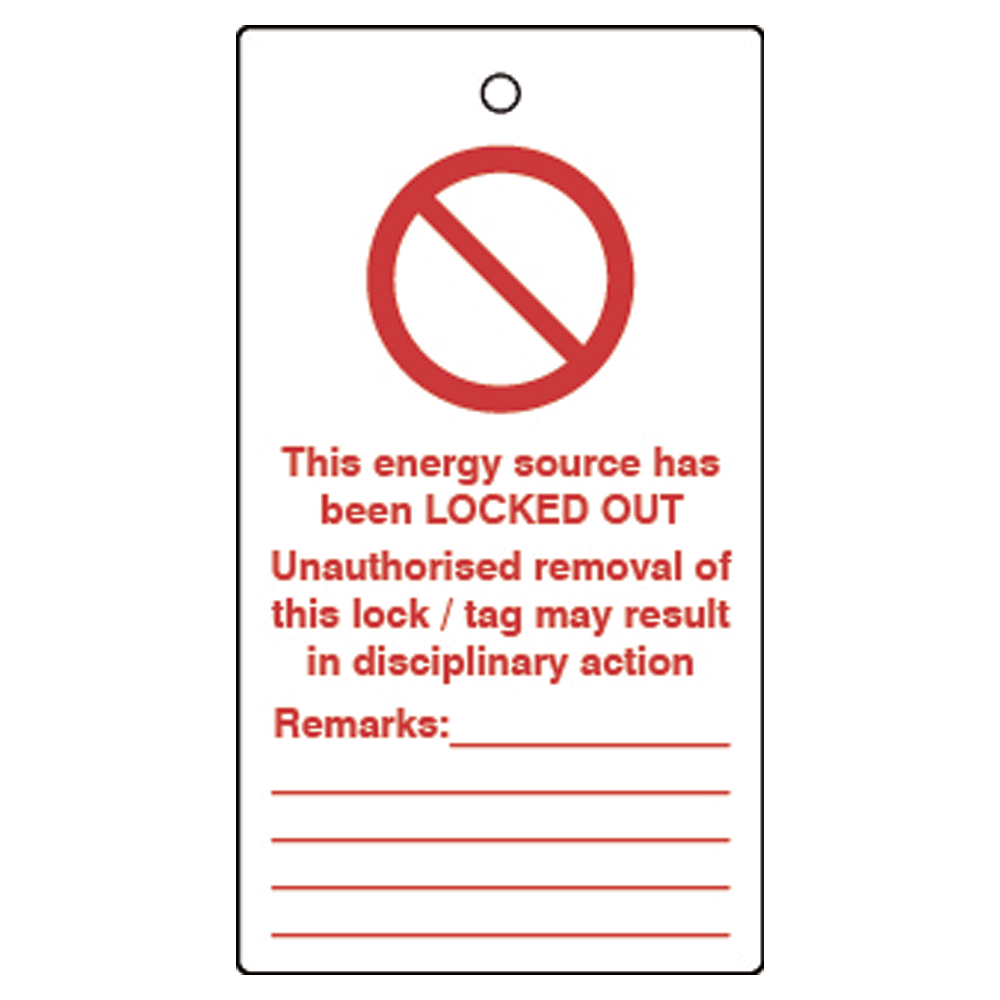 ASEC Double Sided Lockout Tagout Tags Do Not Operate