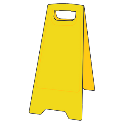 ASEC Heavy Duty Yellow A Board 60cm