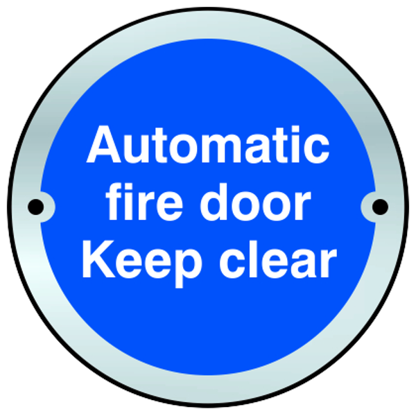 ASEC Sign Automatic Fire Door Keep Clear 75mm